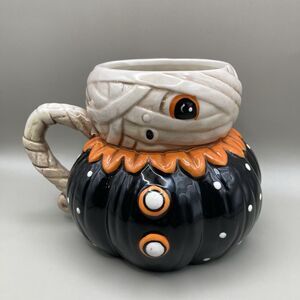 Johanna Parker Halloween Mugs Pumpkin Peeps Collection Mummy Mug